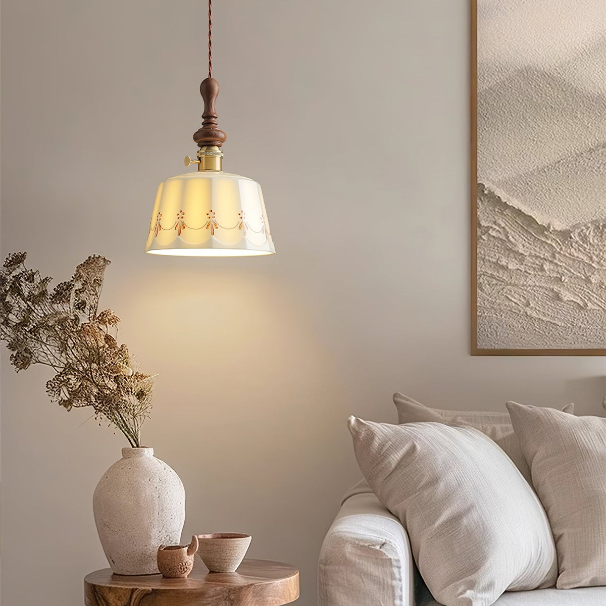 Ceraeyre Vintage Ceramic Pendant Light
