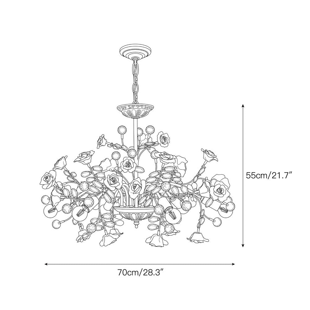 Budox Crystal Floral Chandelier