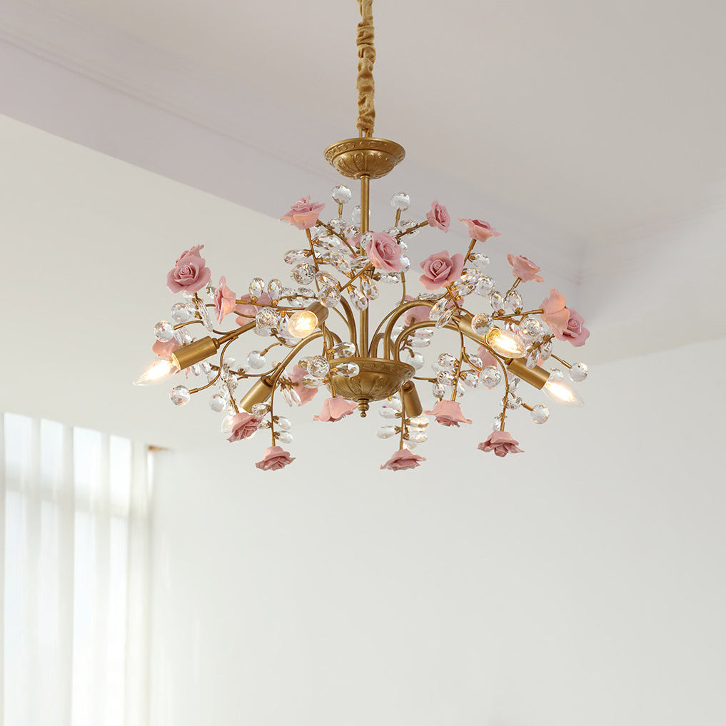 Budox Crystal Floral Chandelier