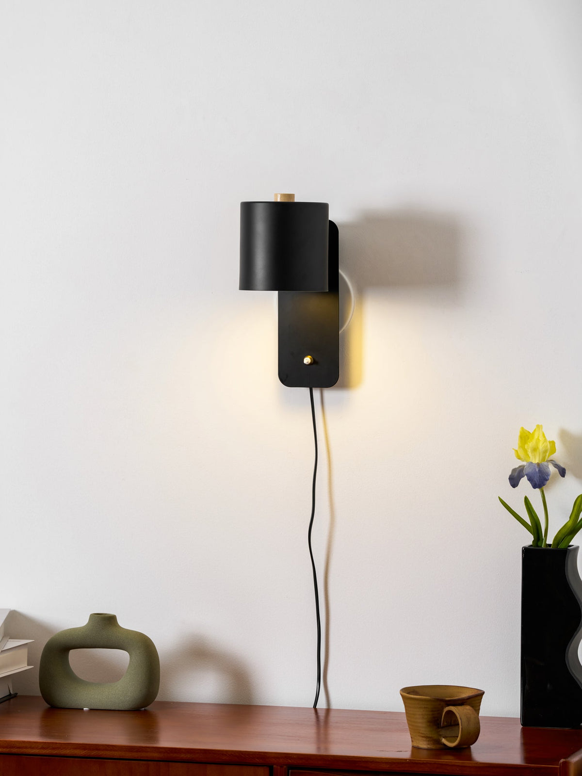 Buxia Rotatable Cylinder Plug In Indoor Wall Light
