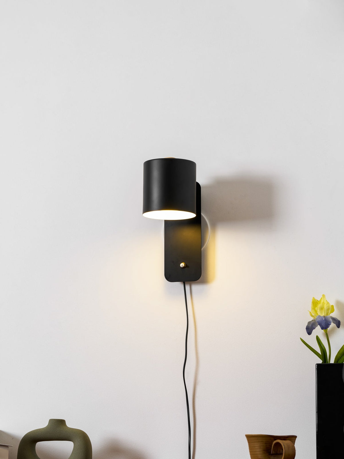Buxia Rotatable Cylinder Plug In Indoor Wall Light
