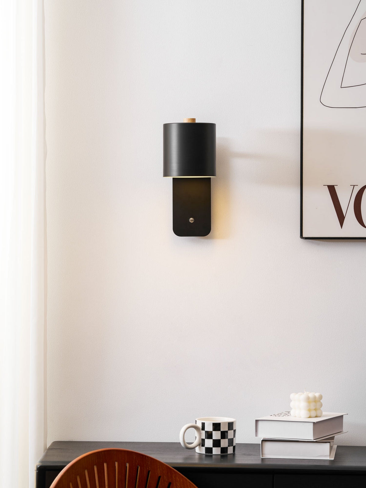 Yebel Rotatable Cylinder Rechargeable Indoor Wall Light