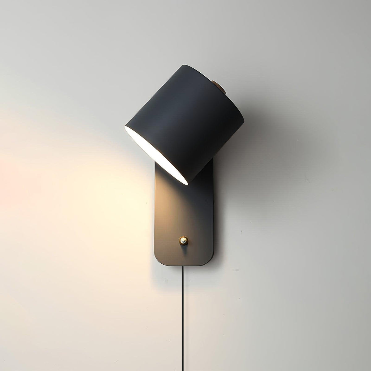 Buxia Rotatable Cylinder Plug In Indoor Wall Light