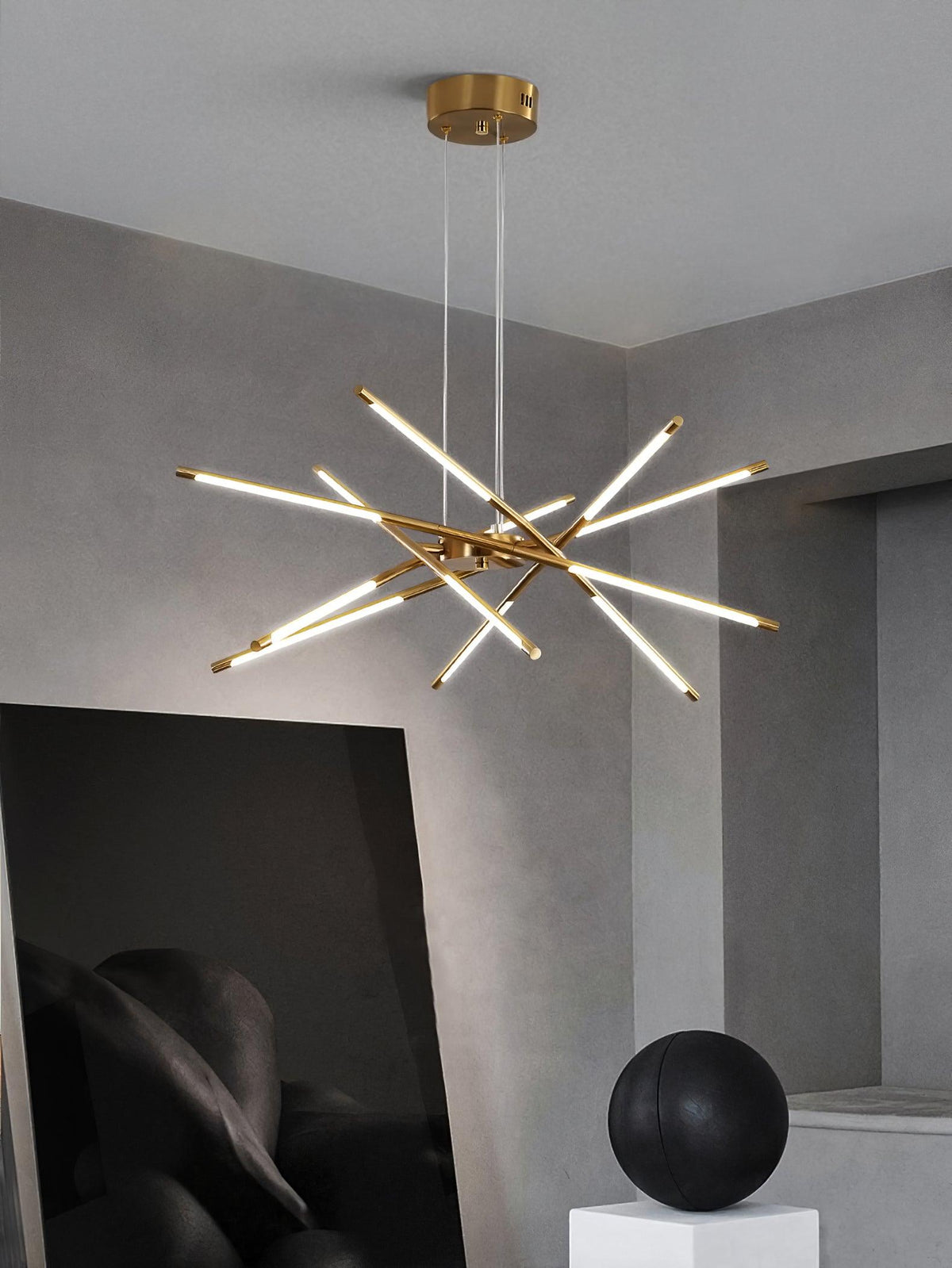 Lumueon Chandelier Rotatable LED Modern
