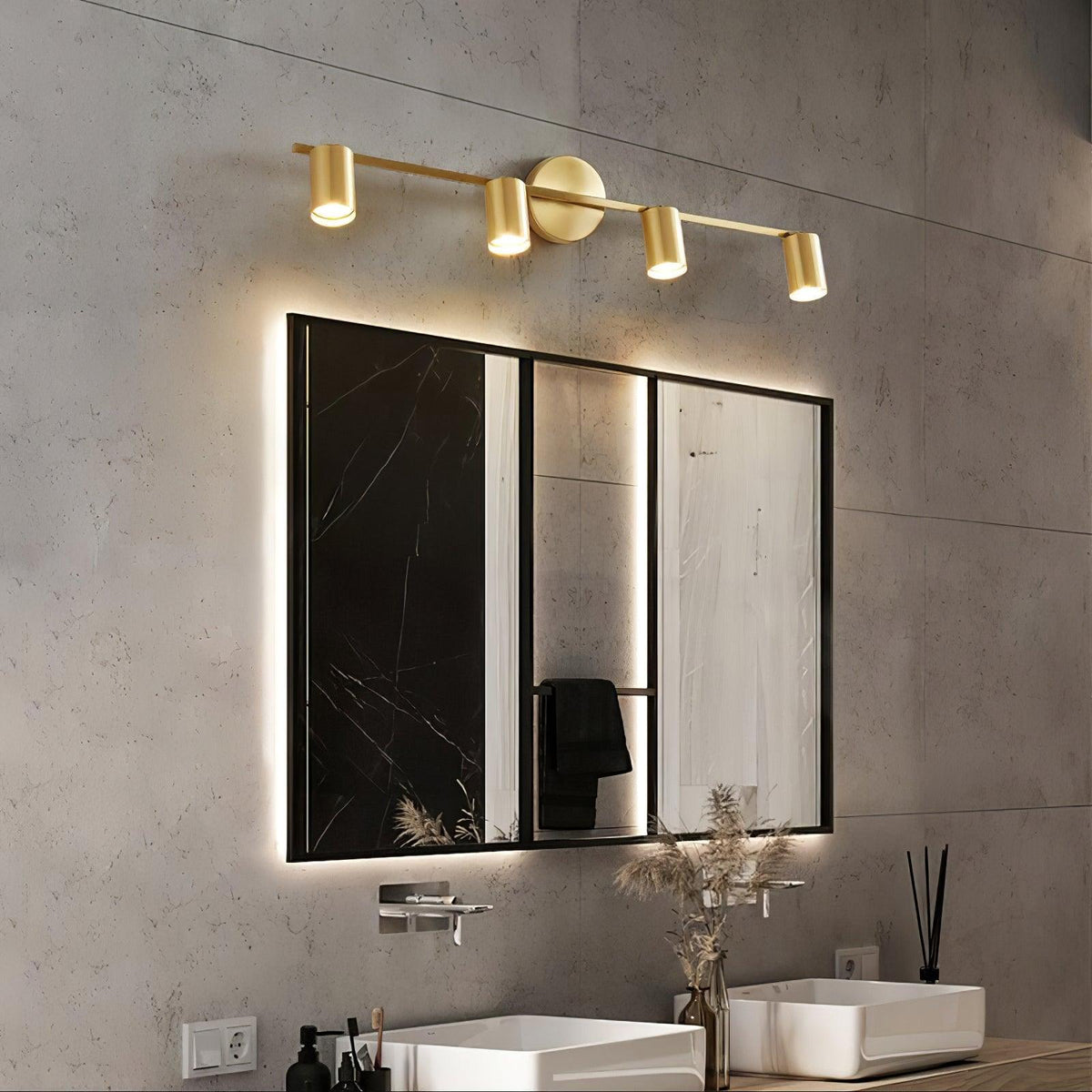 Grover Rotatable Brass Spotlight Wall Light