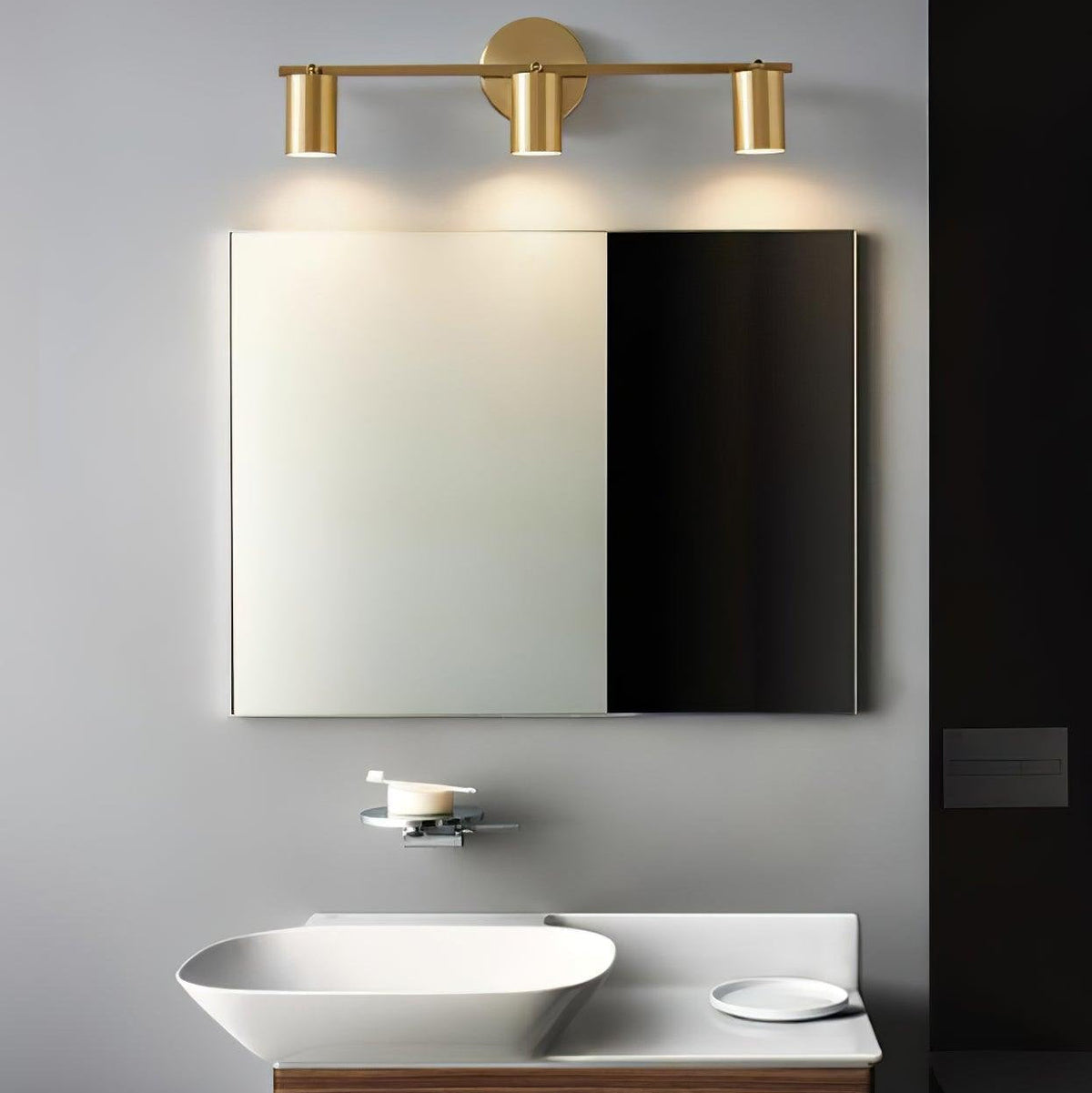 Grover Rotatable Brass Spotlight Wall Light