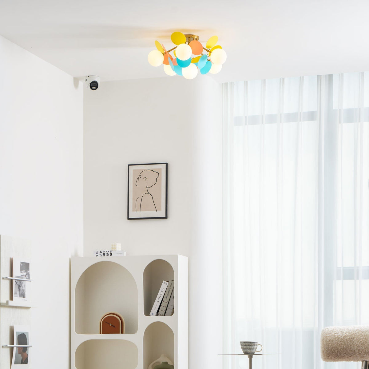 Zoina Round Macaron Flush Mount Ceiling Light