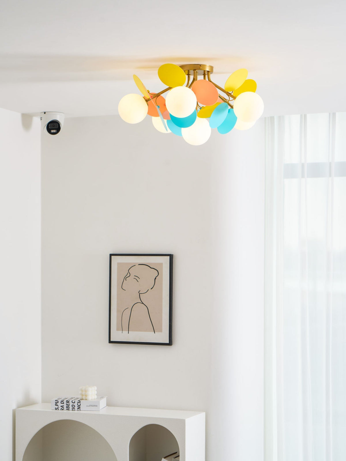 Zoina Round Macaron Flush Mount Ceiling Light