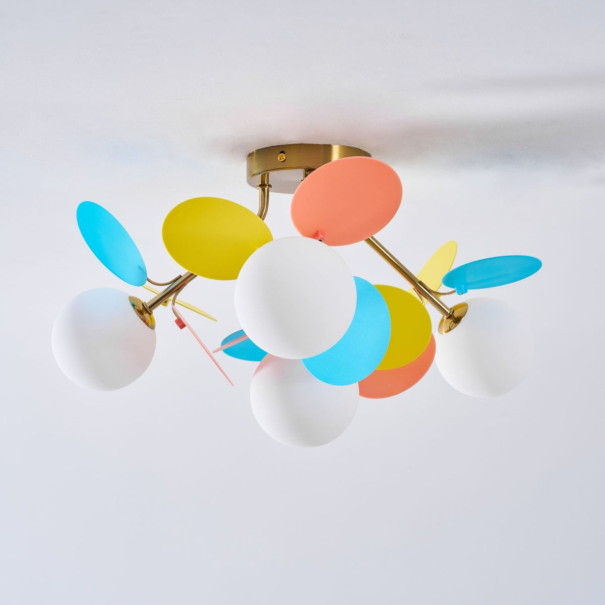 Zoina Round Macaron Flush Mount Ceiling Light