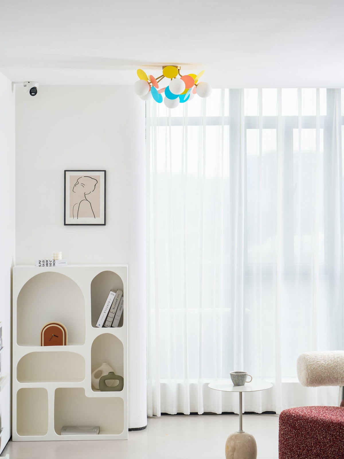 Zoina Round Macaron Flush Mount Ceiling Light