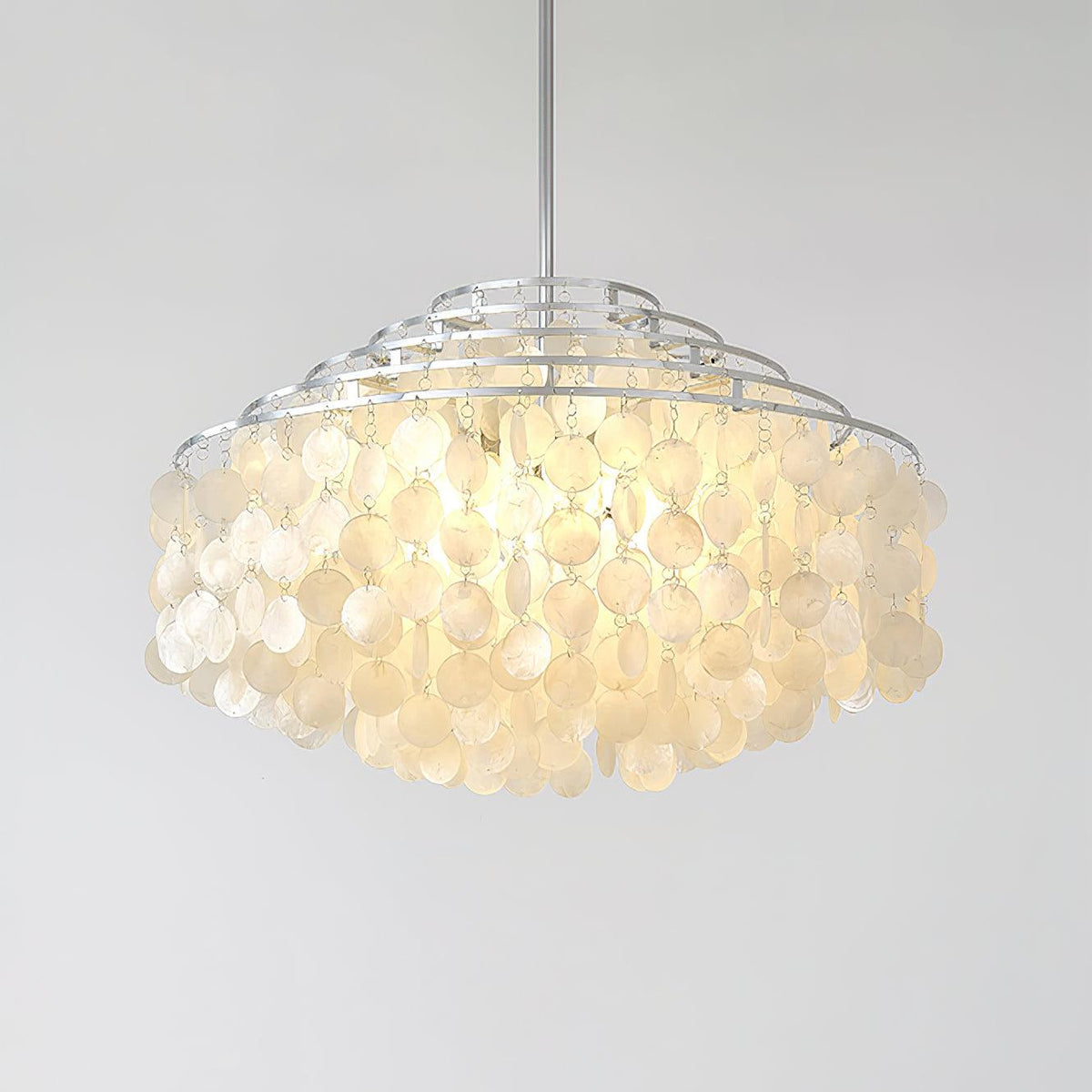 Vana Pendant Lamp Round Shell Chrome
