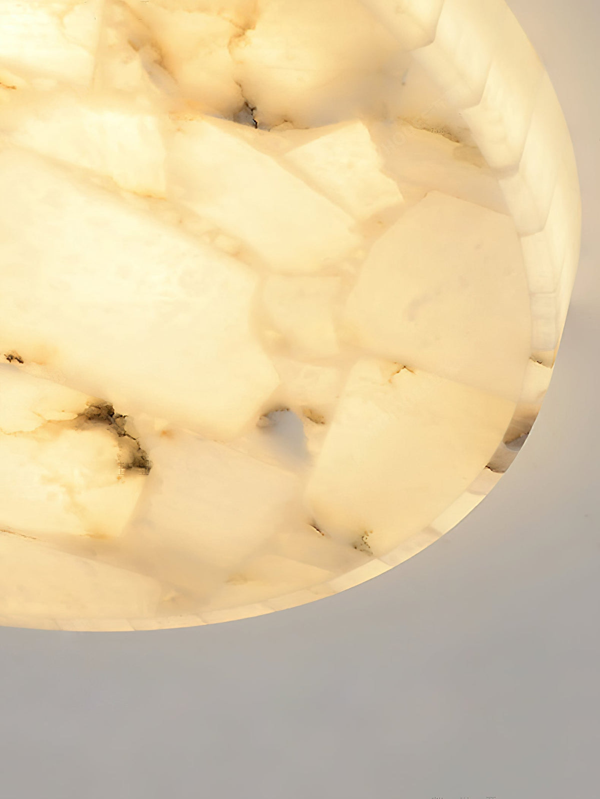 Nivael Round Alabaster Ceiling Lamp
