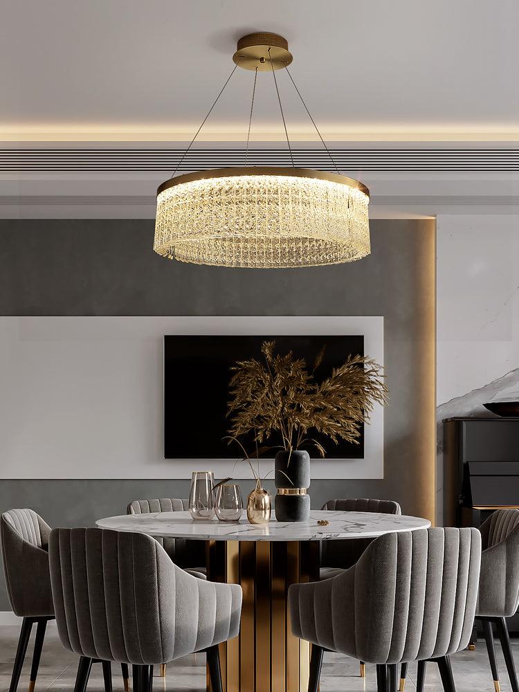 Seluira Chandelier Round Halo Crystal