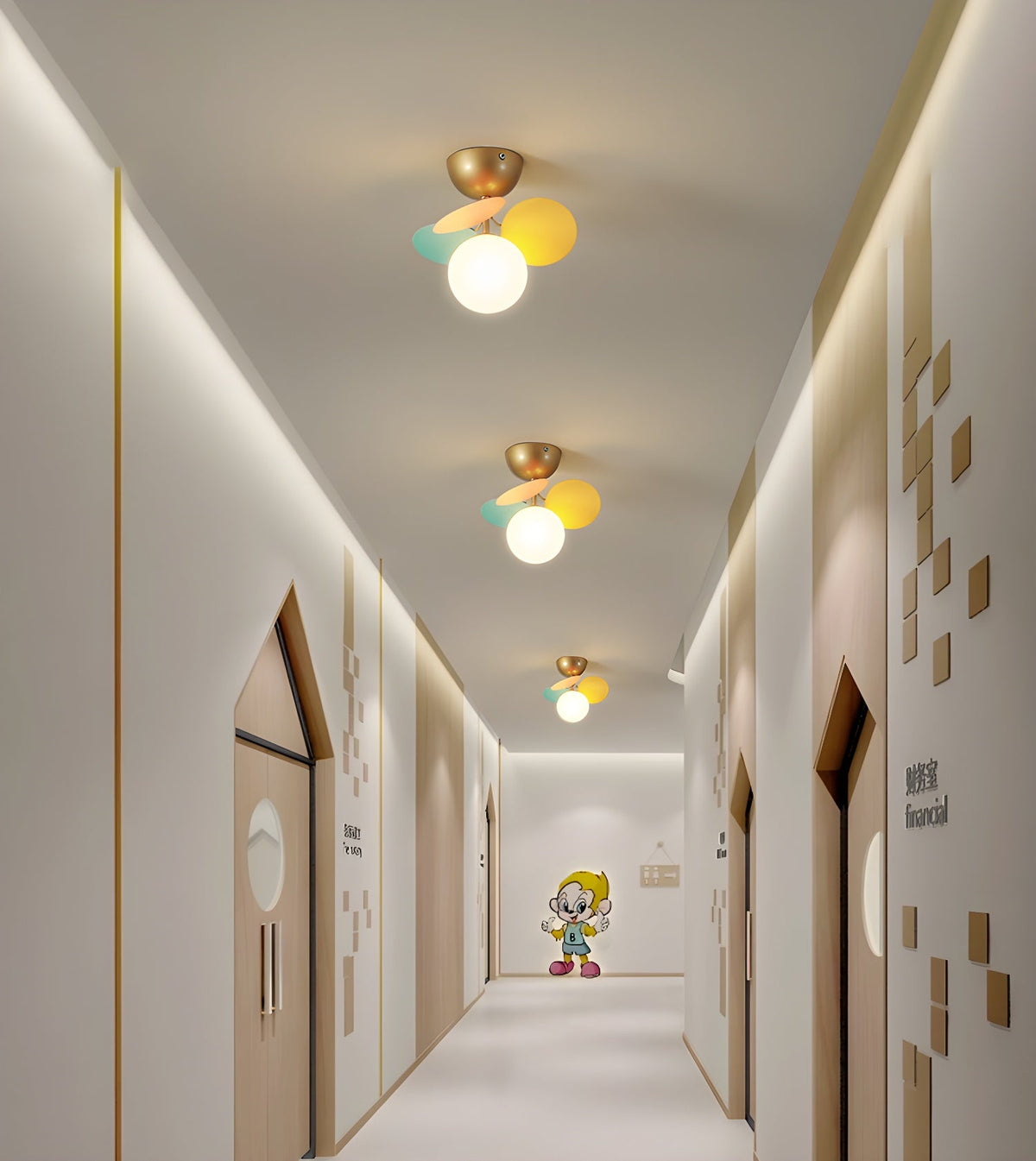 Zoina Round Macaron Flush Mount Ceiling Light