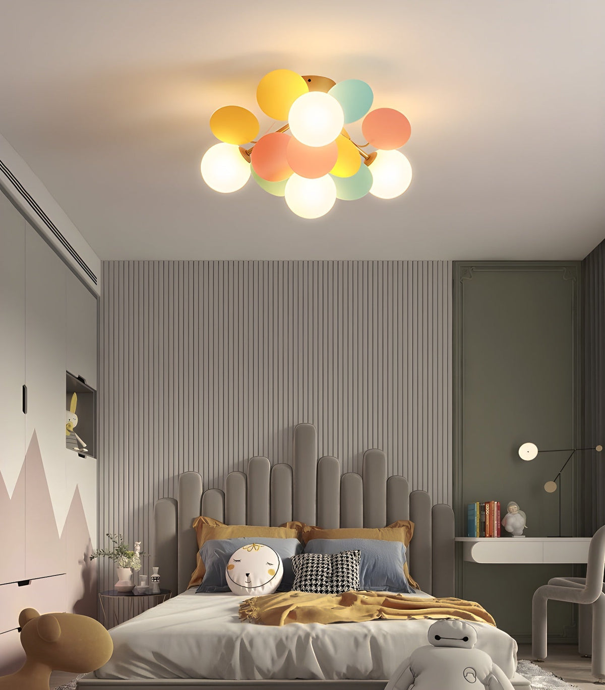 Zoina Round Macaron Flush Mount Ceiling Light