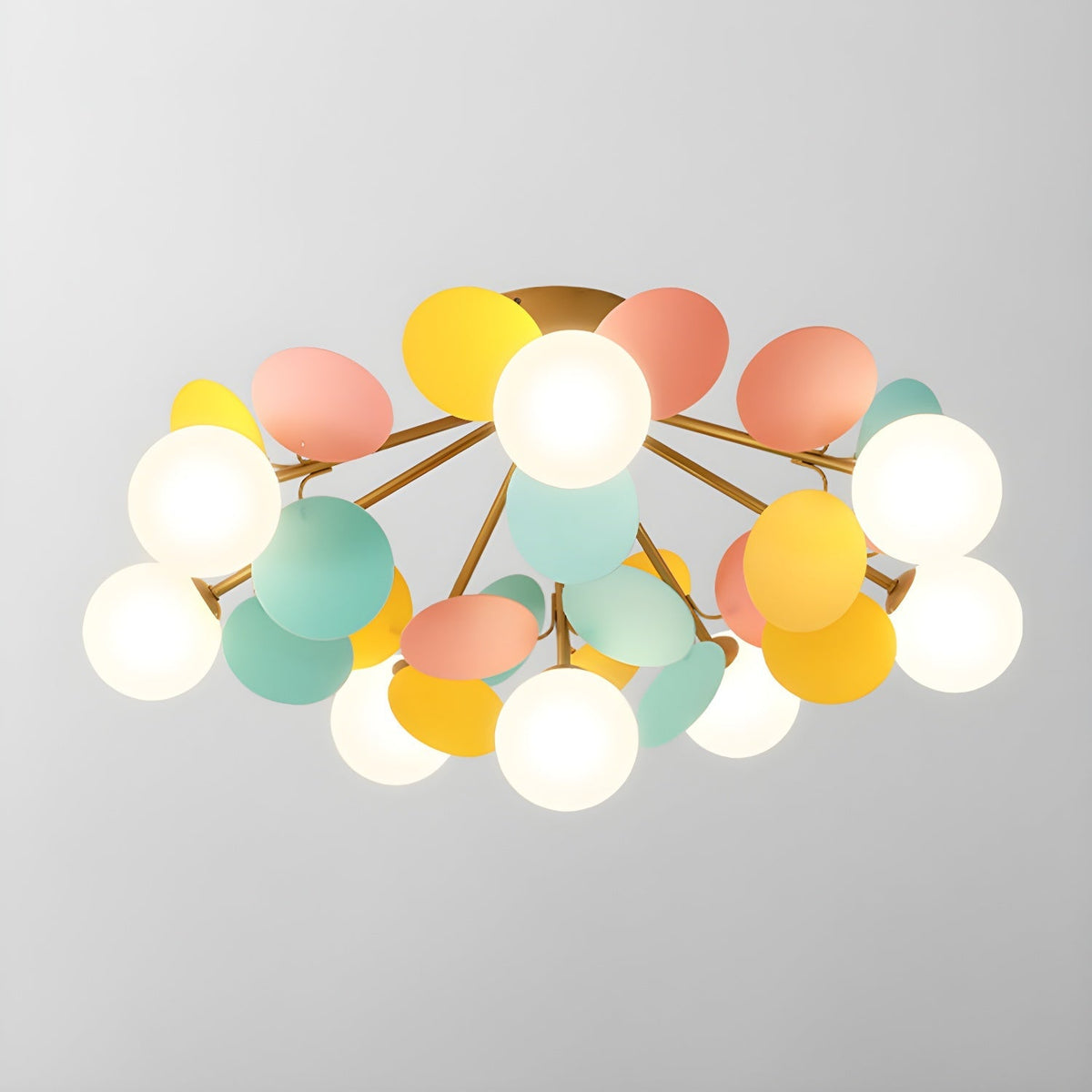 Zoina Round Macaron Flush Mount Ceiling Light