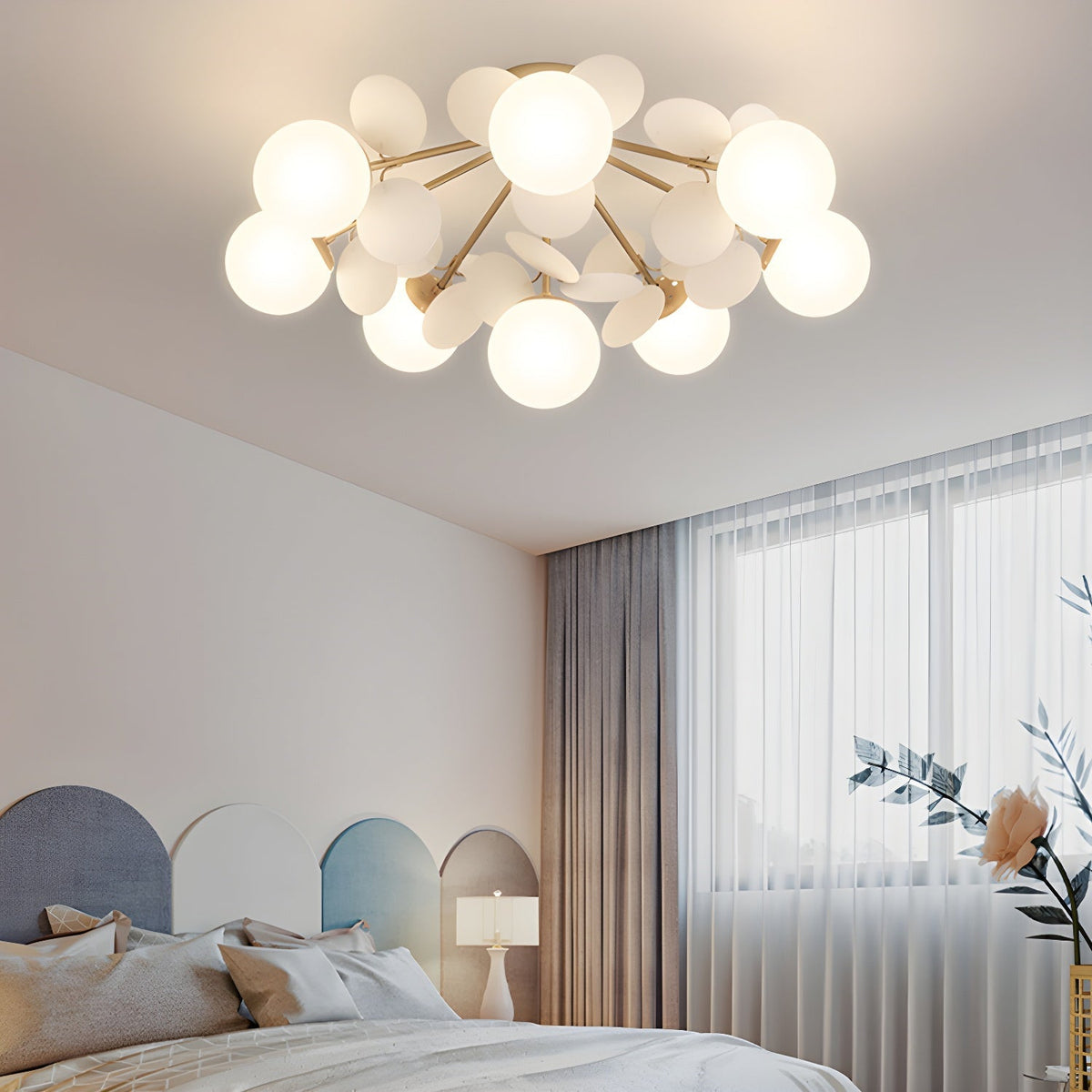 Zoina Round Macaron Flush Mount Ceiling Light