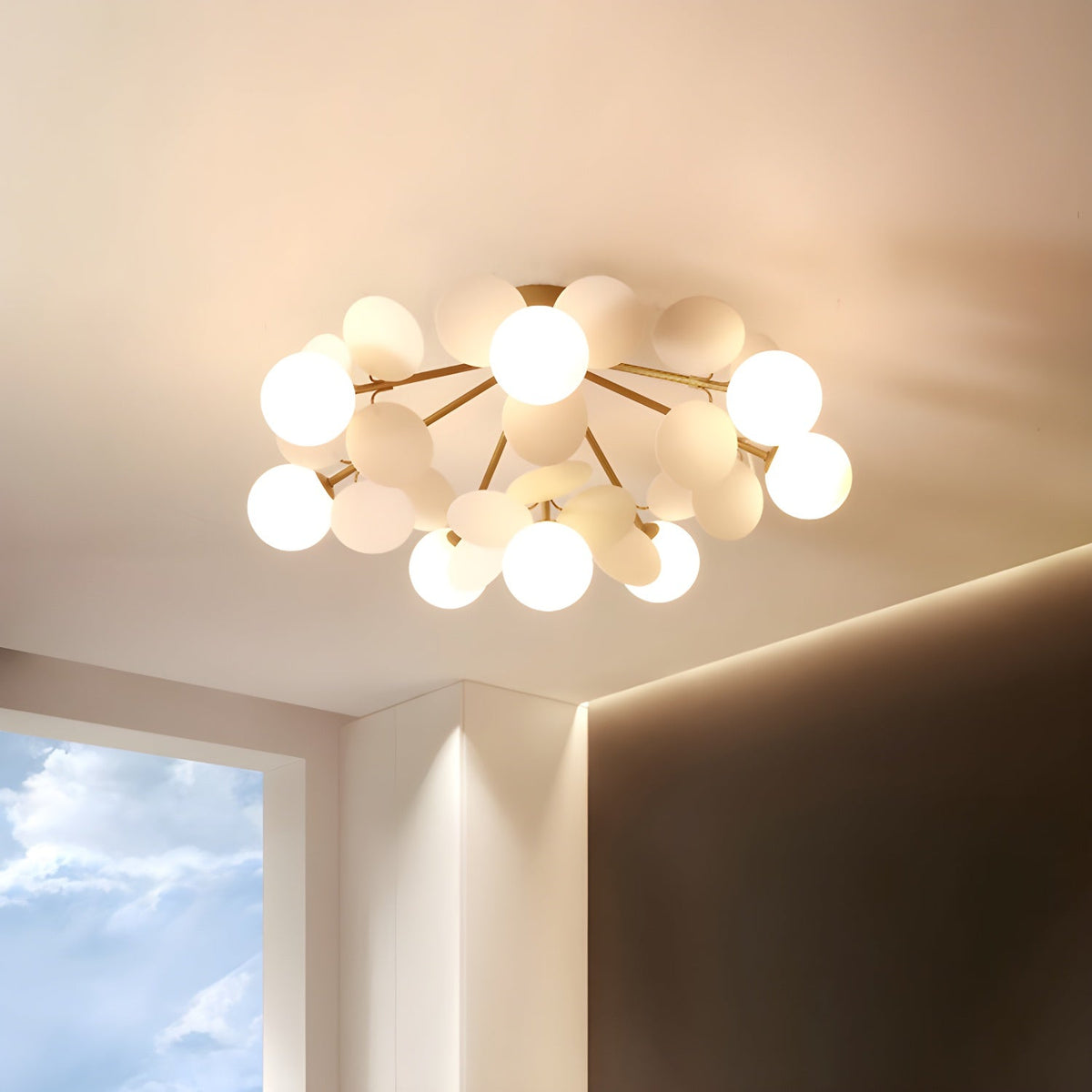 Zoina Round Macaron Flush Mount Ceiling Light