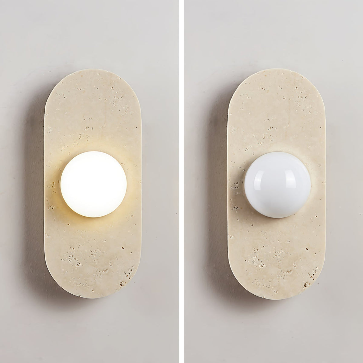 Zasoliel Minimalist Travertine Wall Light