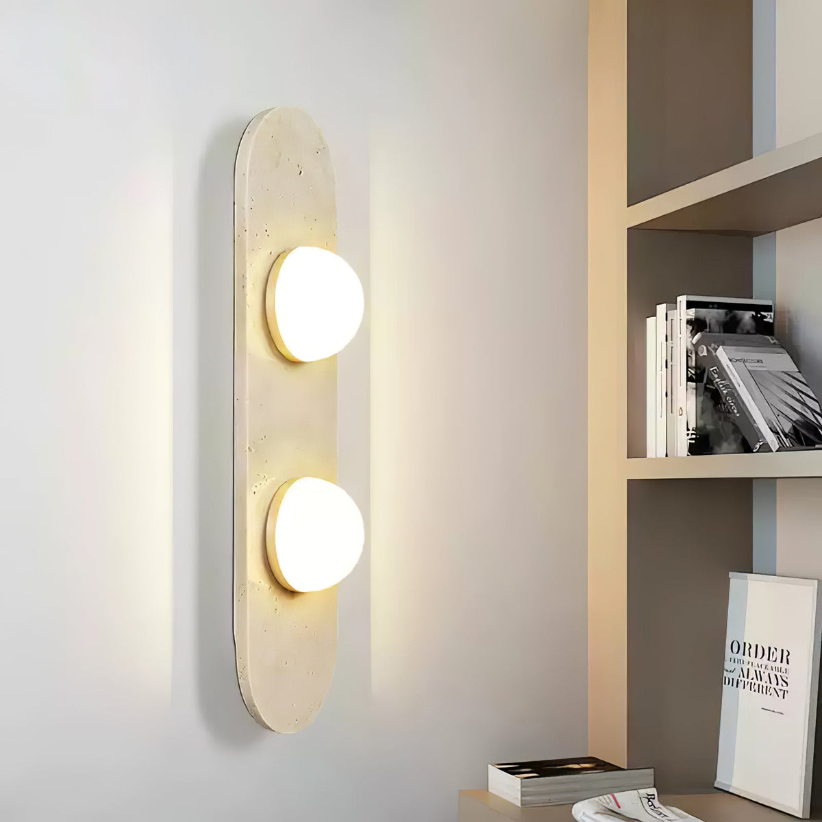 Zasoliel Minimalist Travertine Wall Light