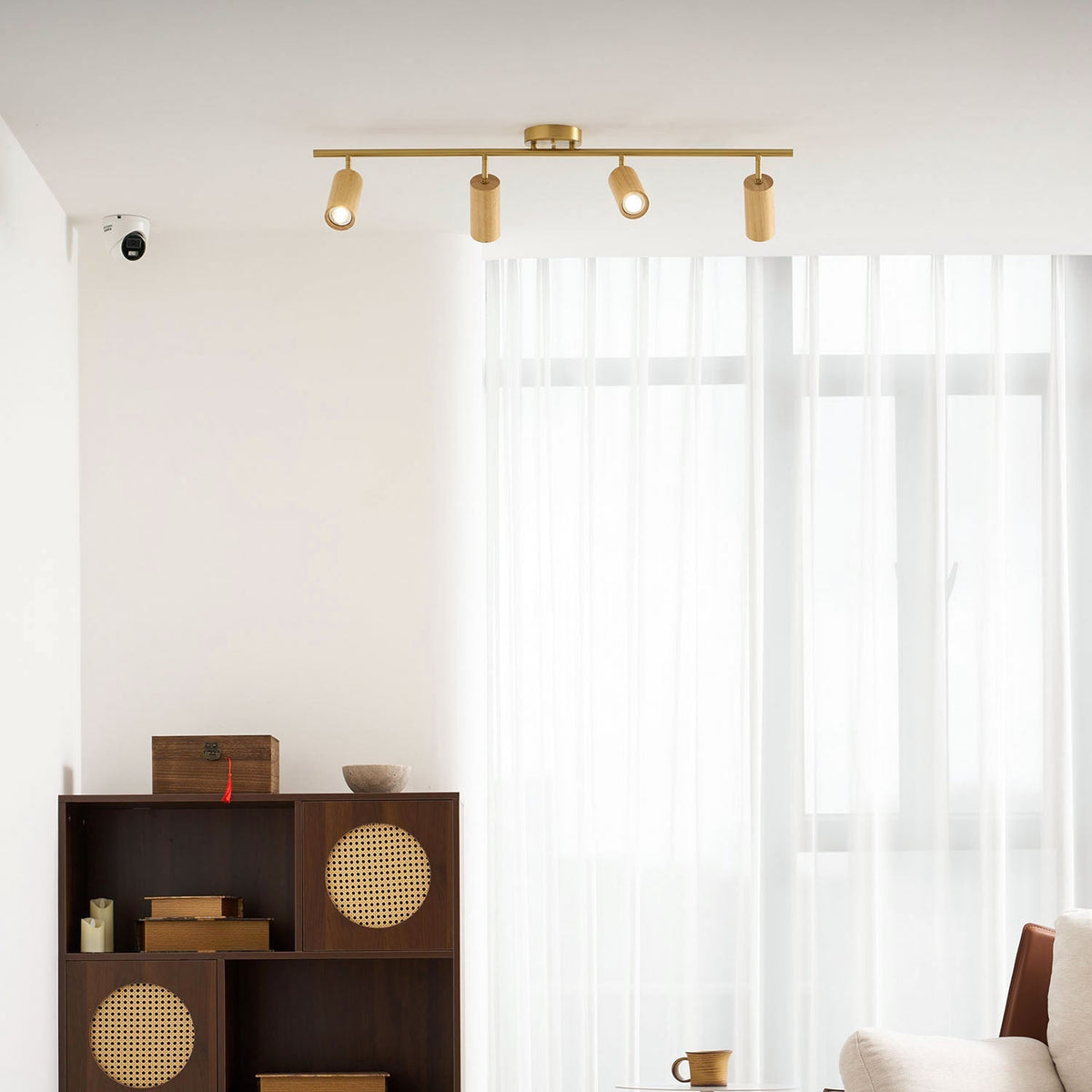 Xajo Wood Flush Mount Ceiling Light