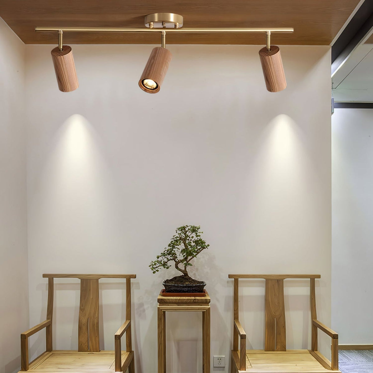Usolila Modern Minimalist Wood Ceiling Light