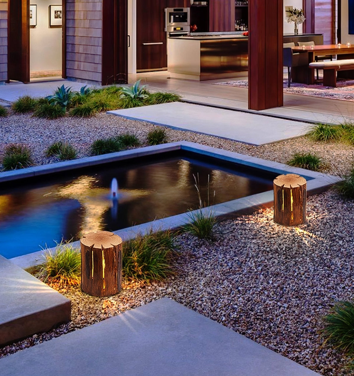 Lemn Log Outdoor LED Light