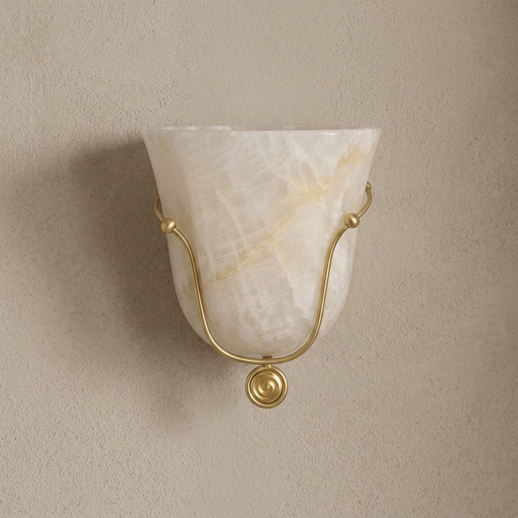 Perrincombe Alabaster Wall Sconce
