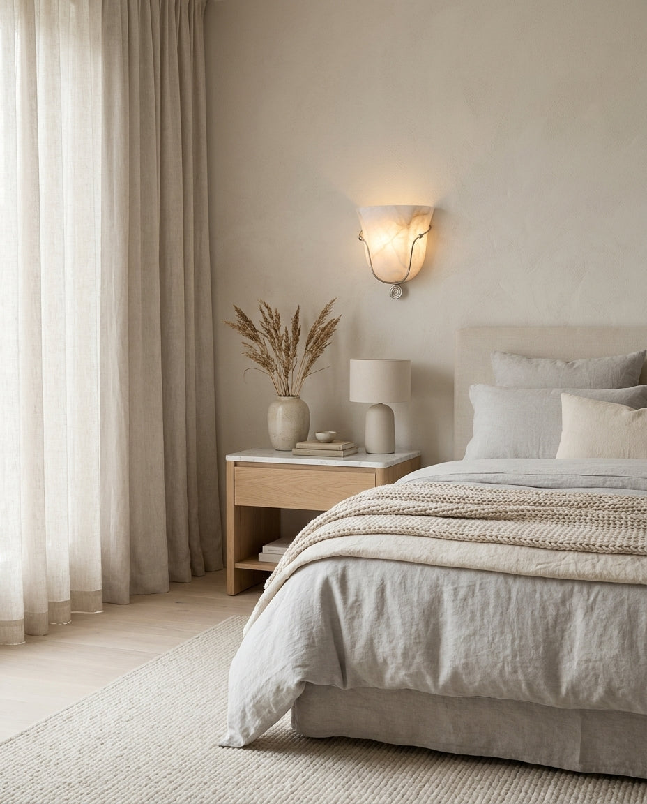 Perrincombe Alabaster Wall Sconce
