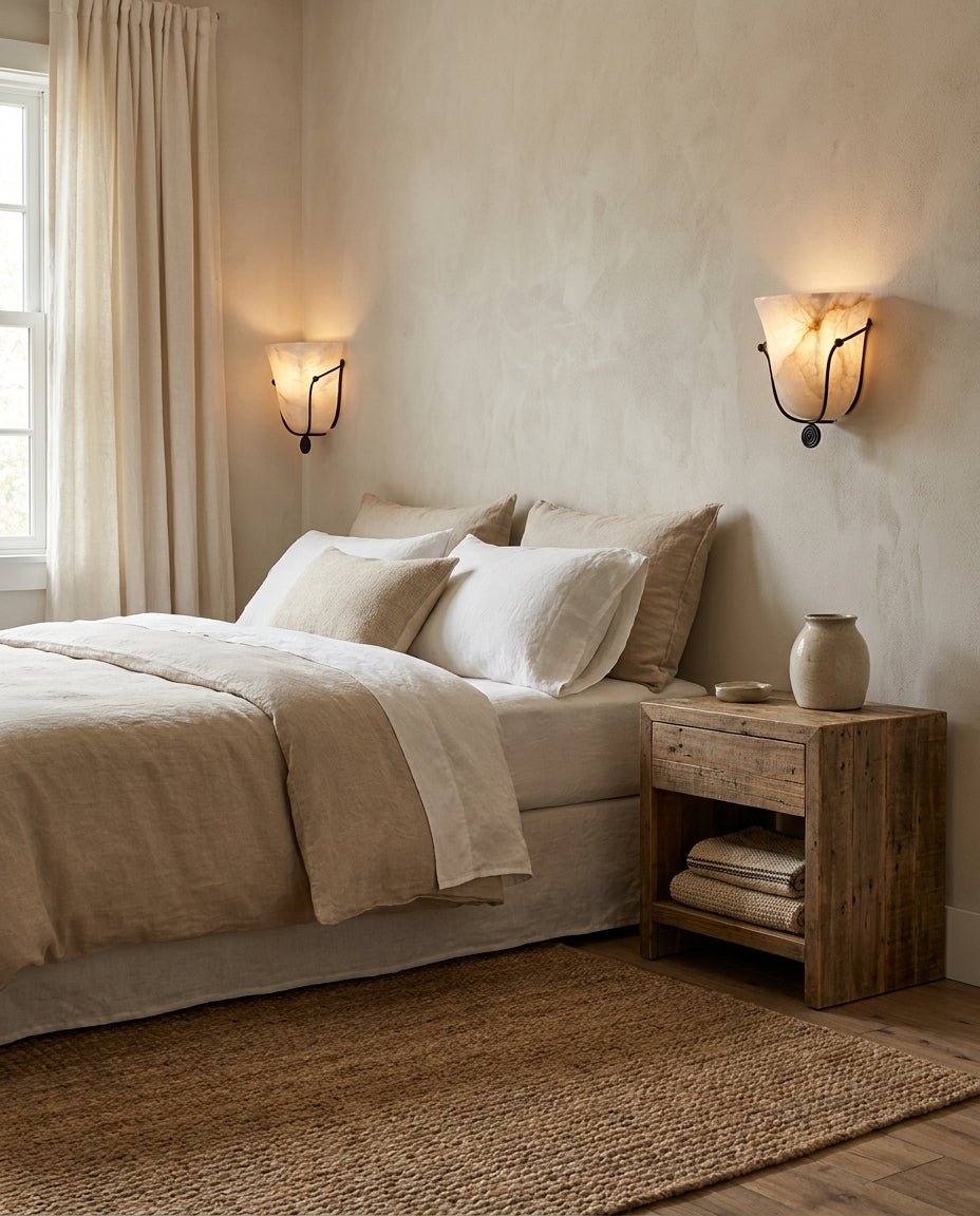Perrincombe Alabaster Wall Sconce