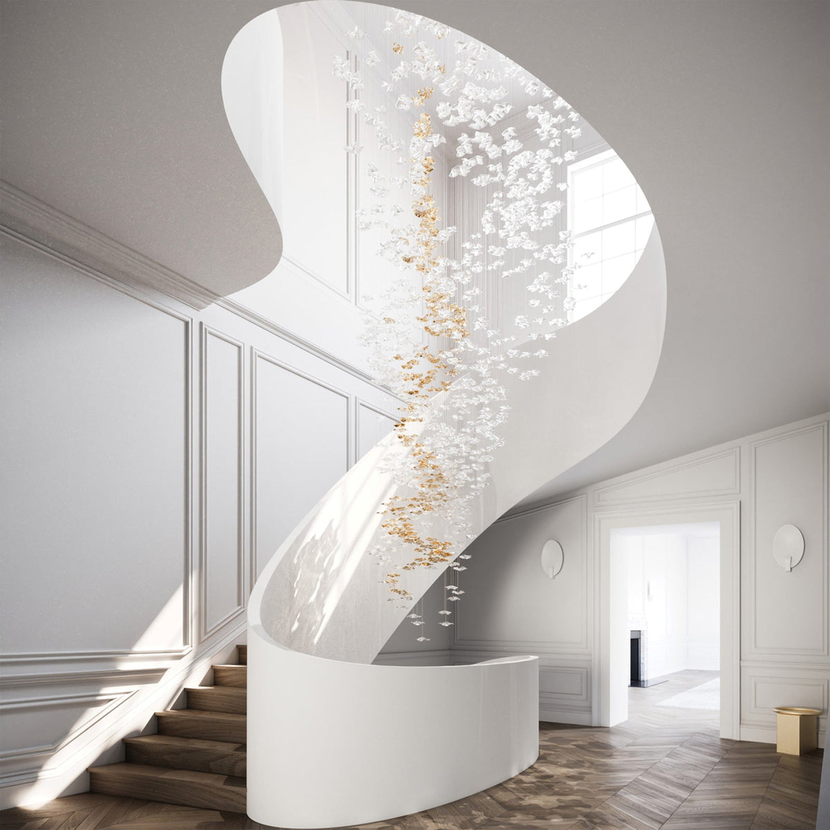Lisk Luxury Brass Linear Chandelier
