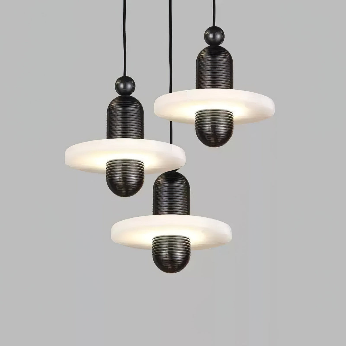 Avenirina Brushed Brass Alabaster Pendant Light