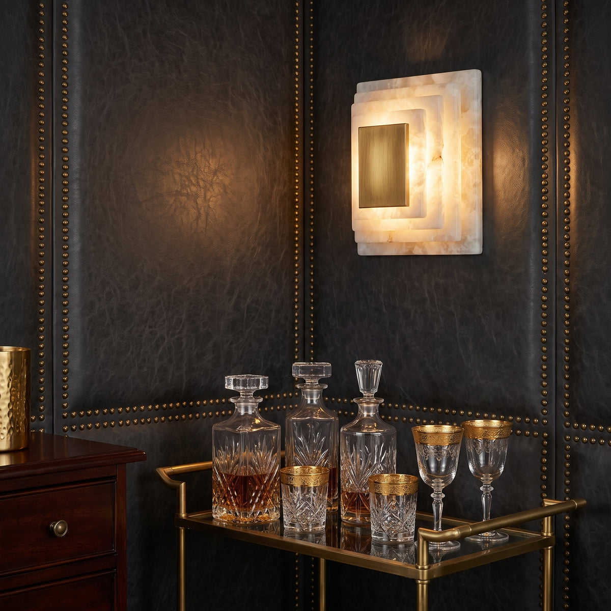 Sedgemere Tiered Alabaster Wall Sconce