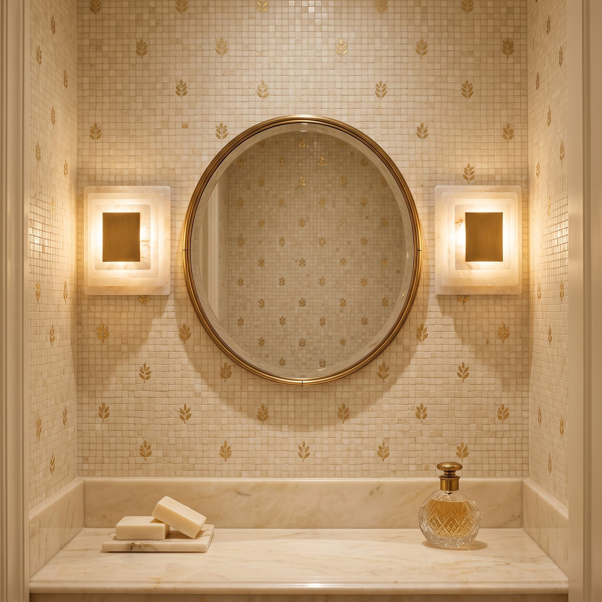 Sedgemere Tiered Alabaster Wall Sconce