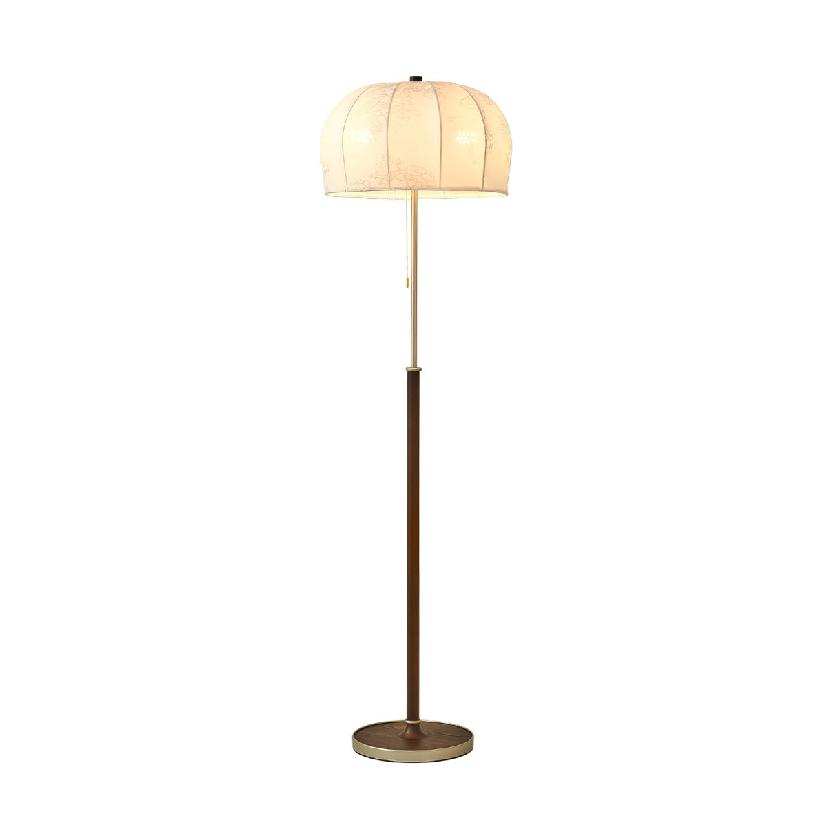 Cularo Fabric Wood Floor Lamp