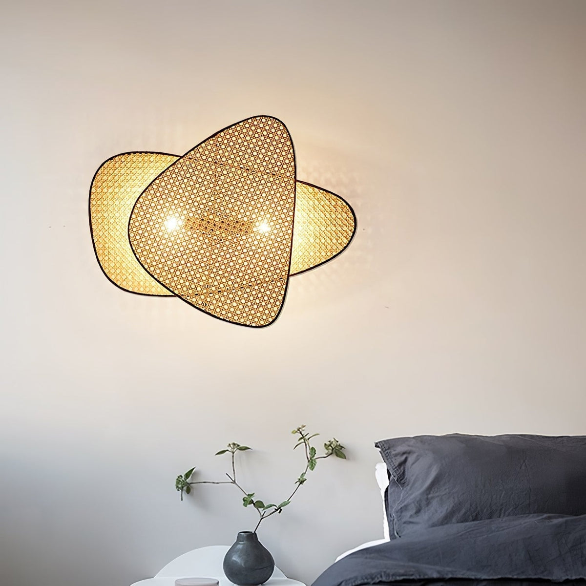 Caneira Art Natural Cannage Bamboo Sconce Wall lamp