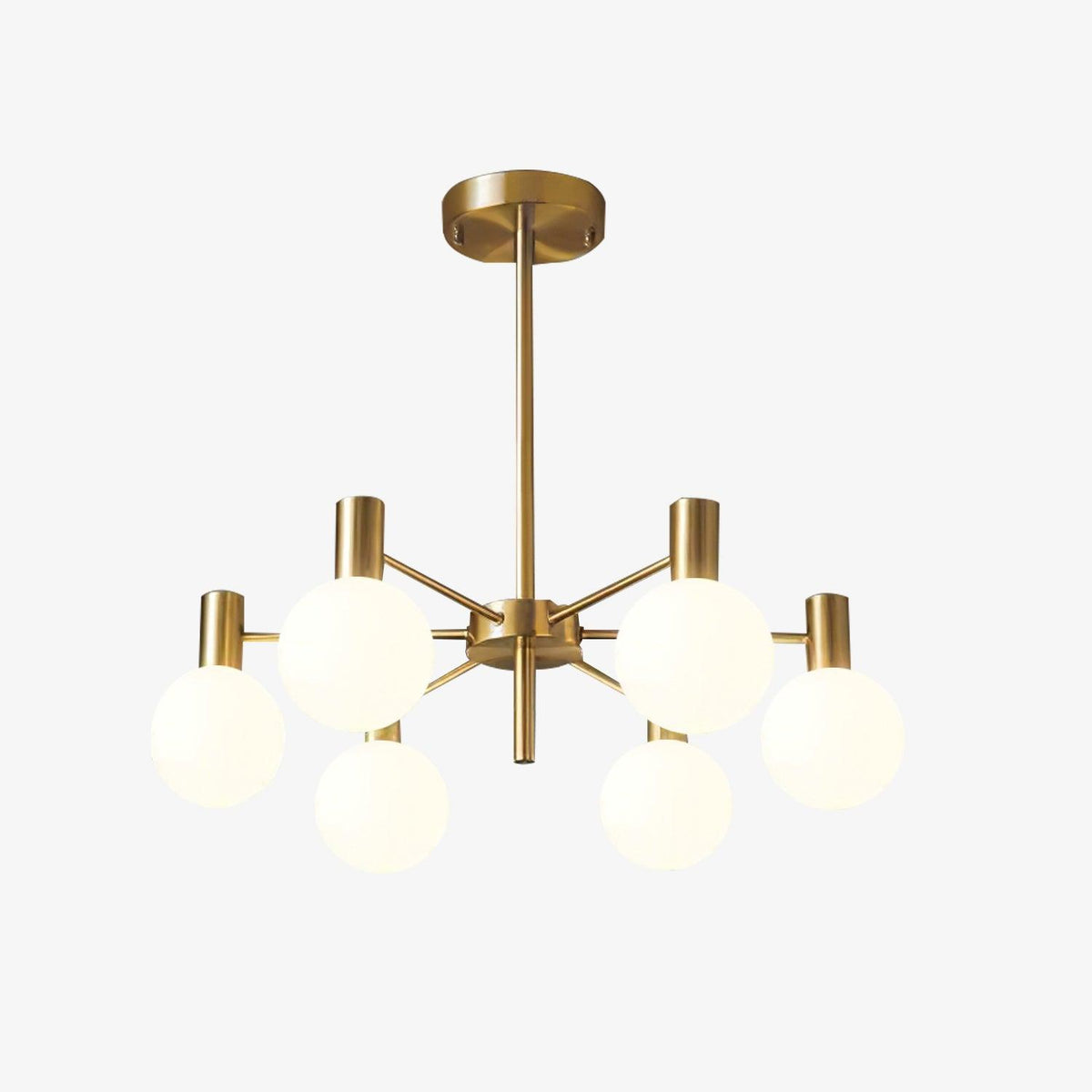 Veloiel Chandelier Globe Glass Gold Frame Modern