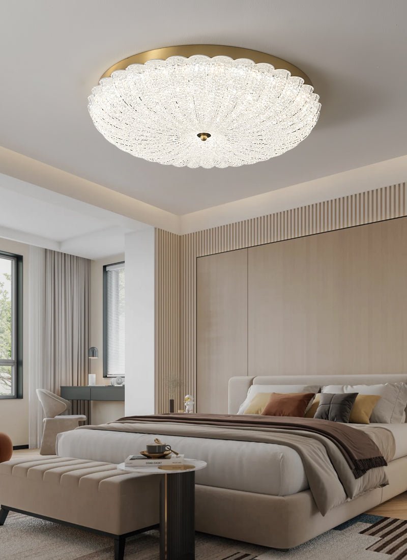 Celeria Premium Nordic Art Brass Glass Ceiling Lamp