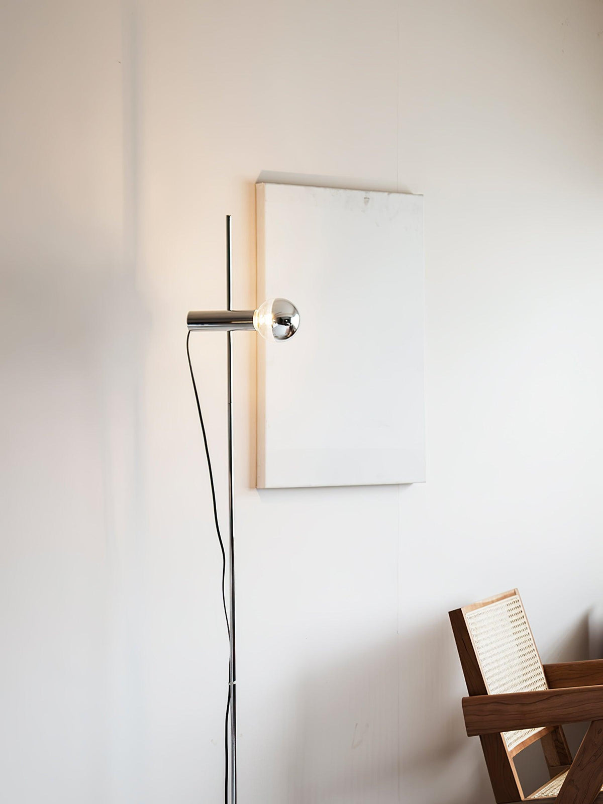 Orbital Industrial Marble Floor Lamp