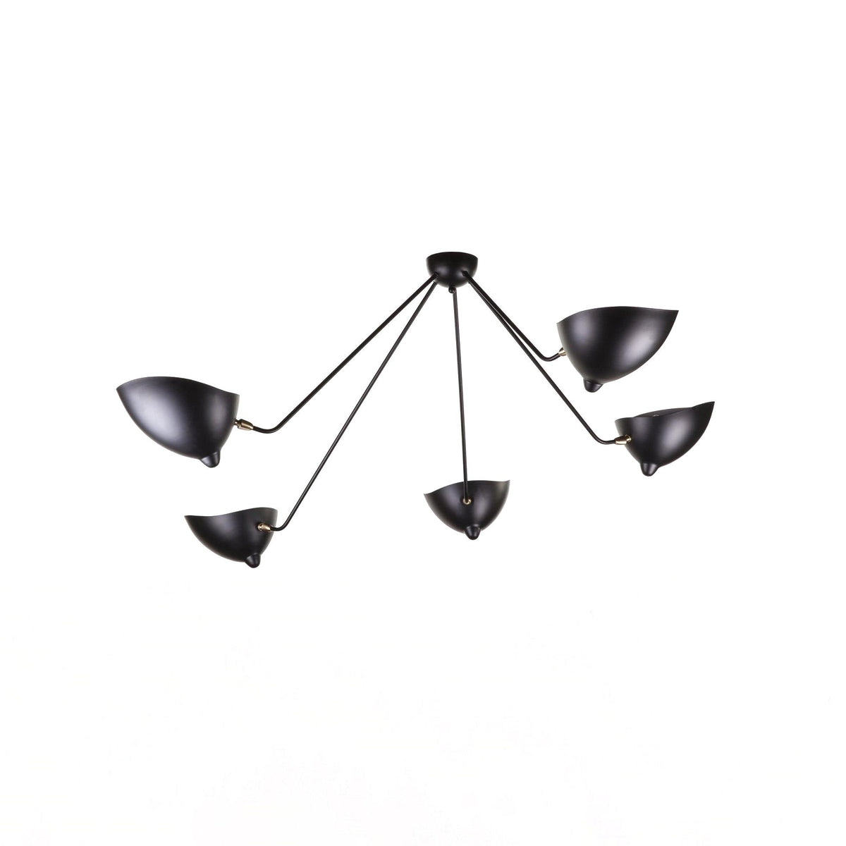 Elaoraine Ceiling Lamp Three Arm Black Sculptural