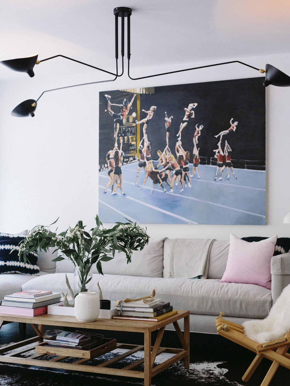 Wesley Minimalist Metal Ceiling Light Three Arm
