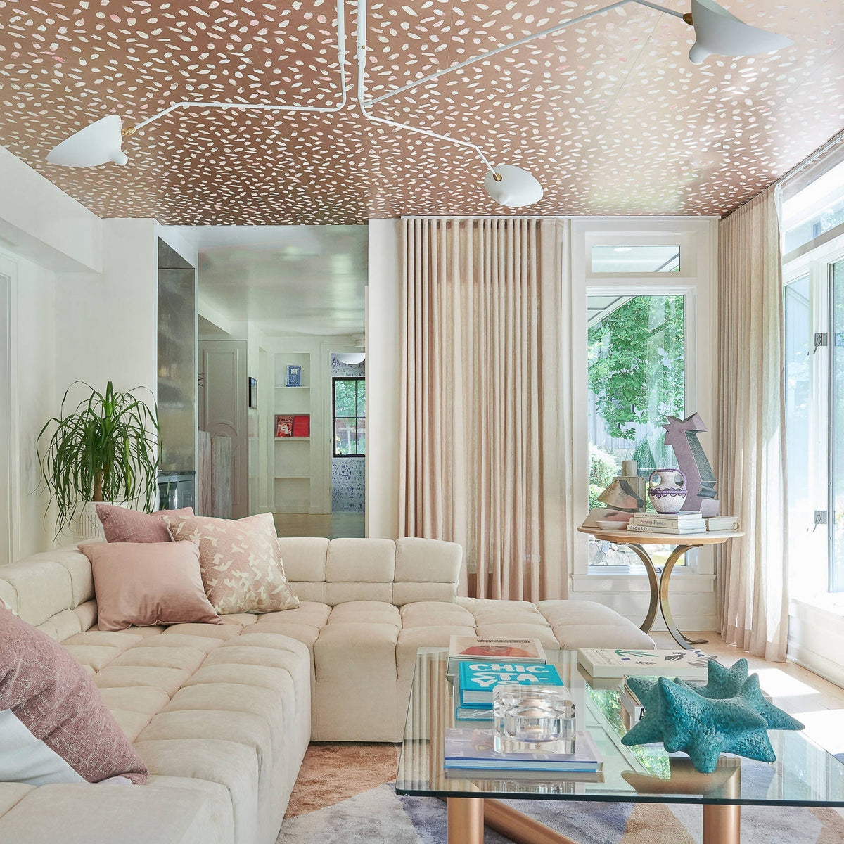 Wesley Minimalist Metal Ceiling Light Three Arm