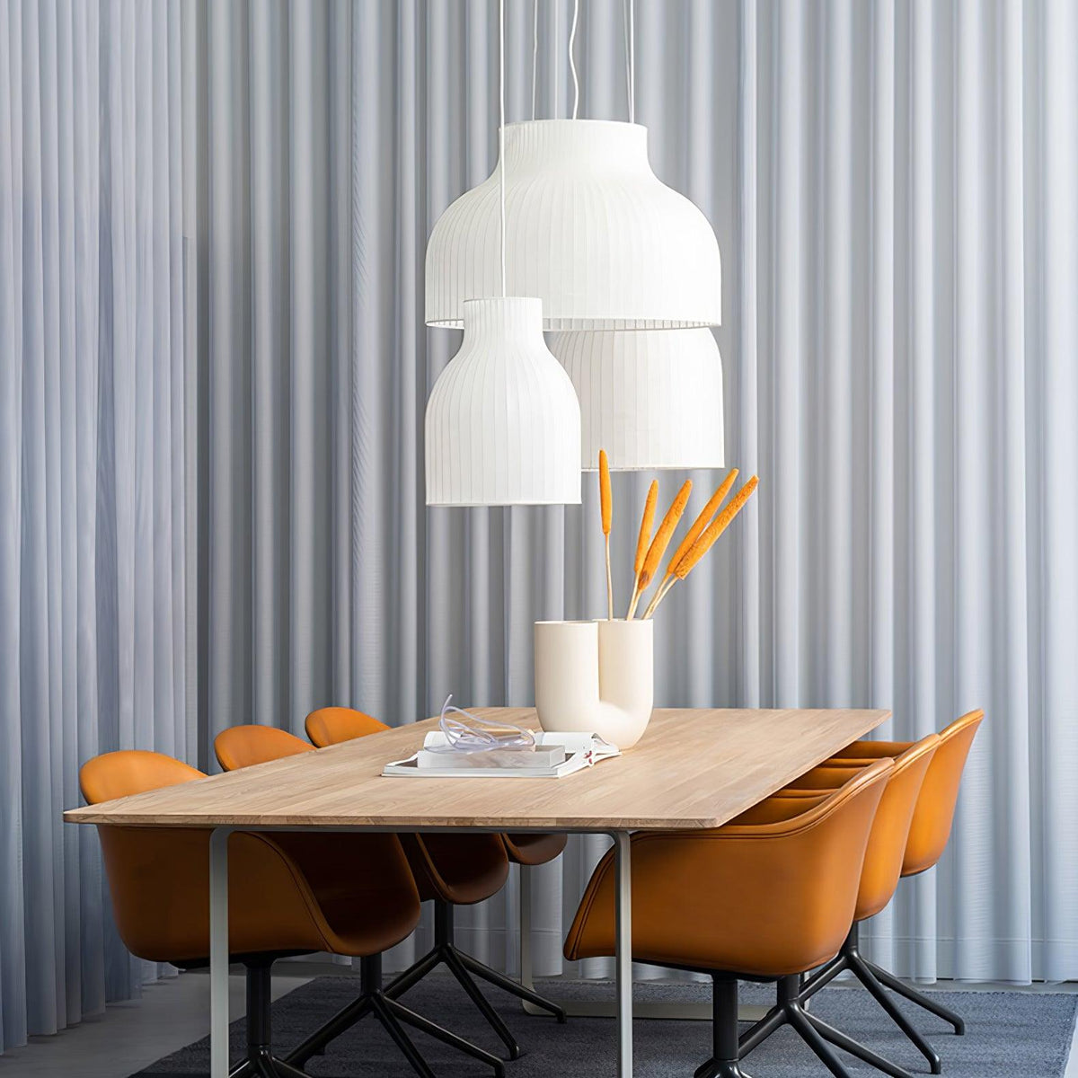 Teriivora Silk Ribbed Pendant Light