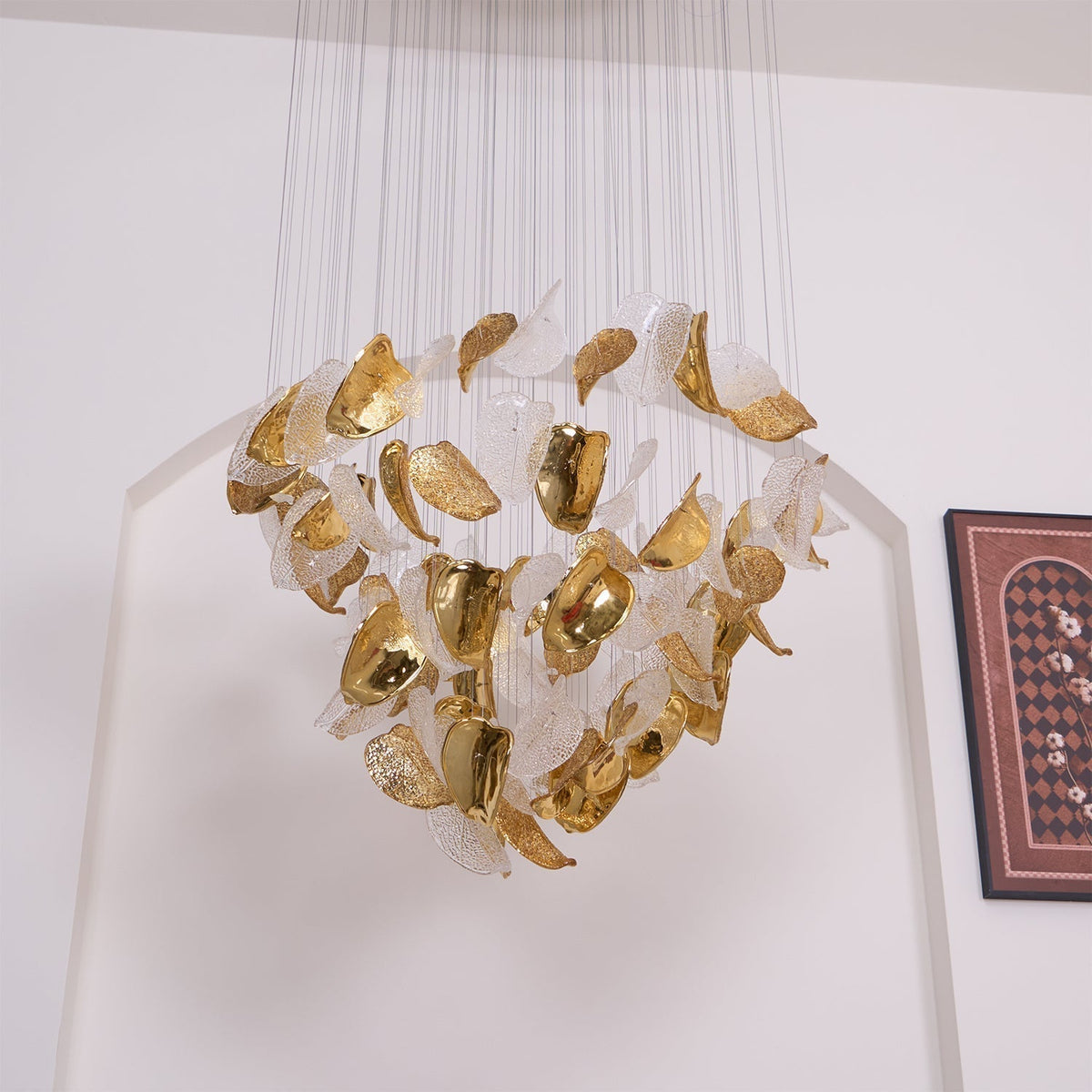 Darien Iridescent Leaf Pendant Light