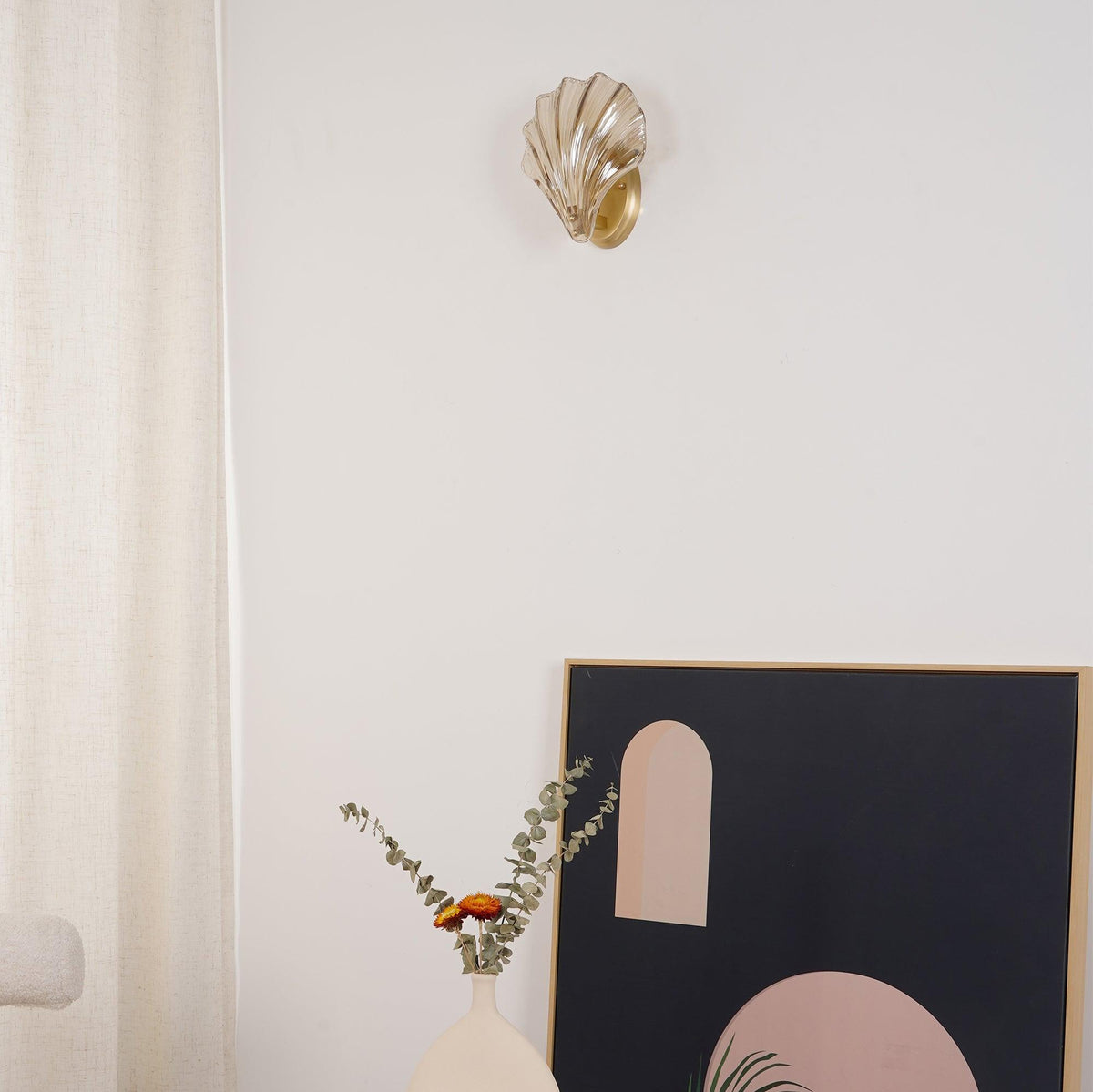 Neo Premium Elegance Brass Glass Wall Light