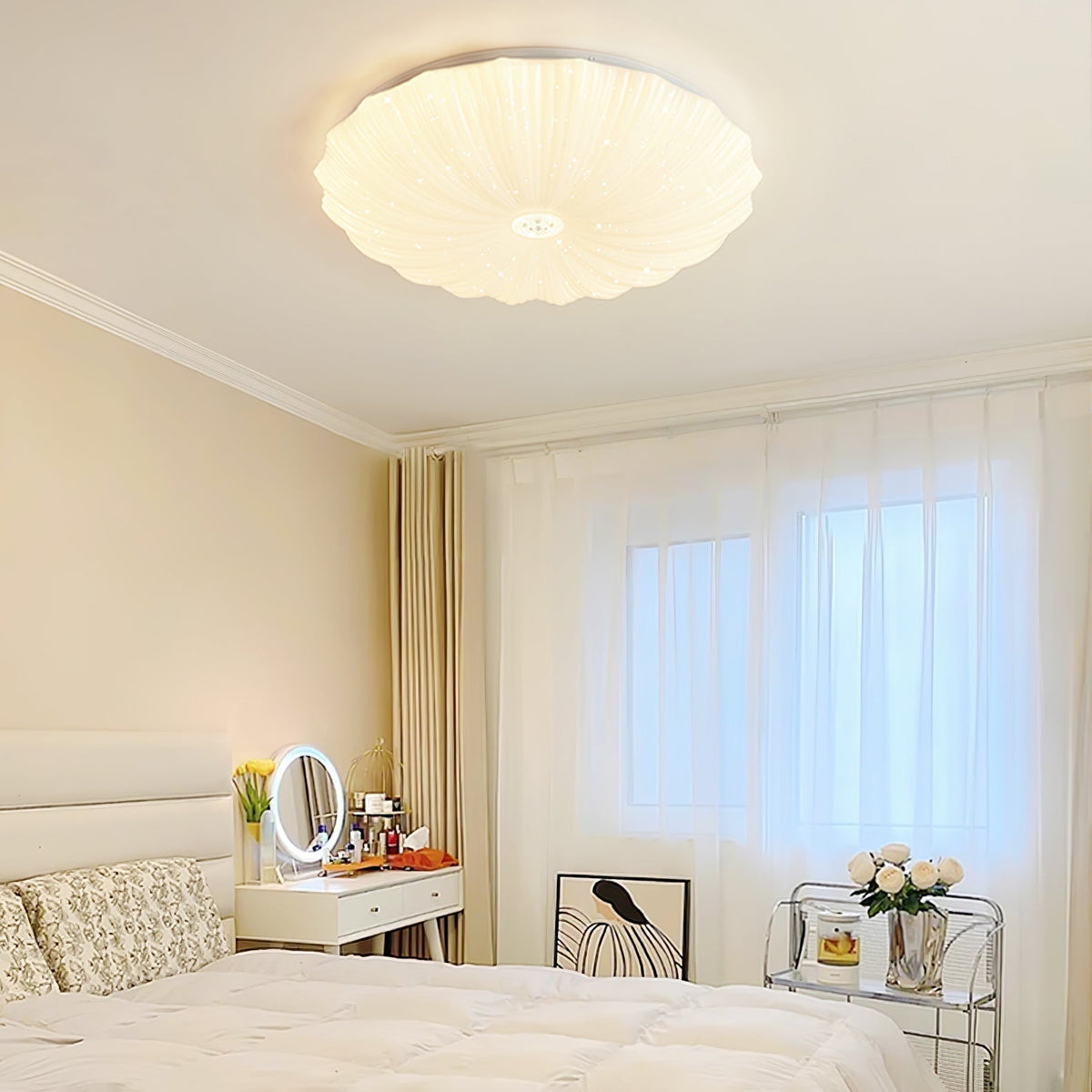 Maraira Nordic Art Shell Round Ceiling Lamp