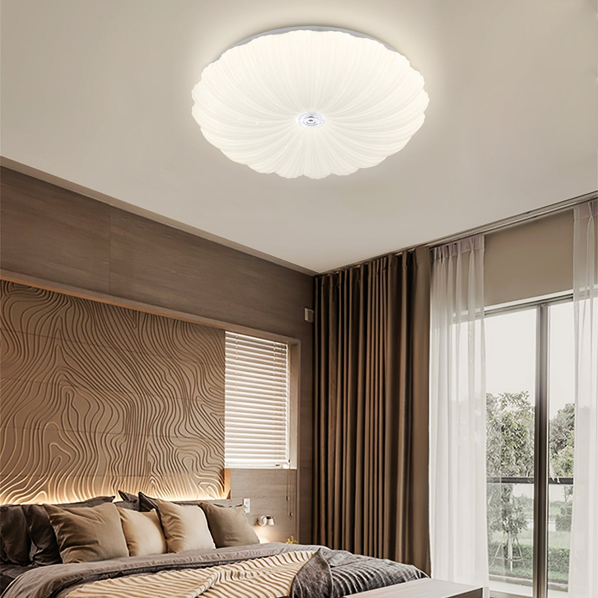Maraira Nordic Art Shell Round Ceiling Lamp