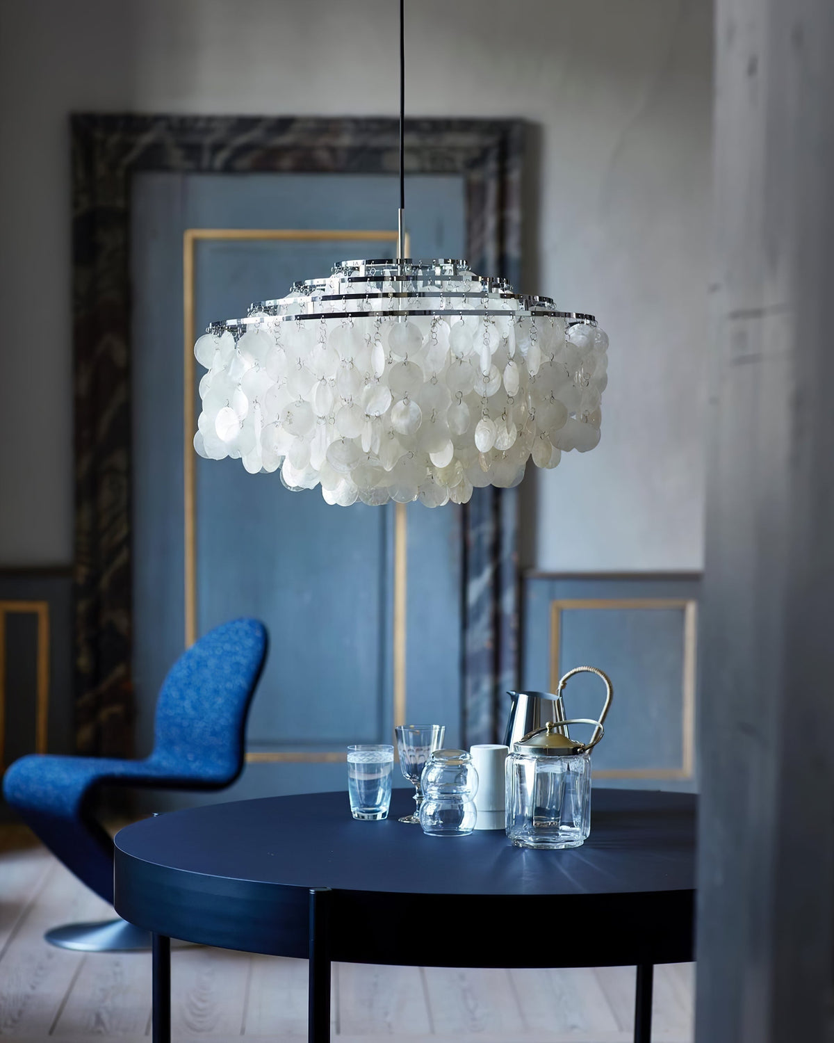 Rivena Pendant Lamp Round Shell Ring