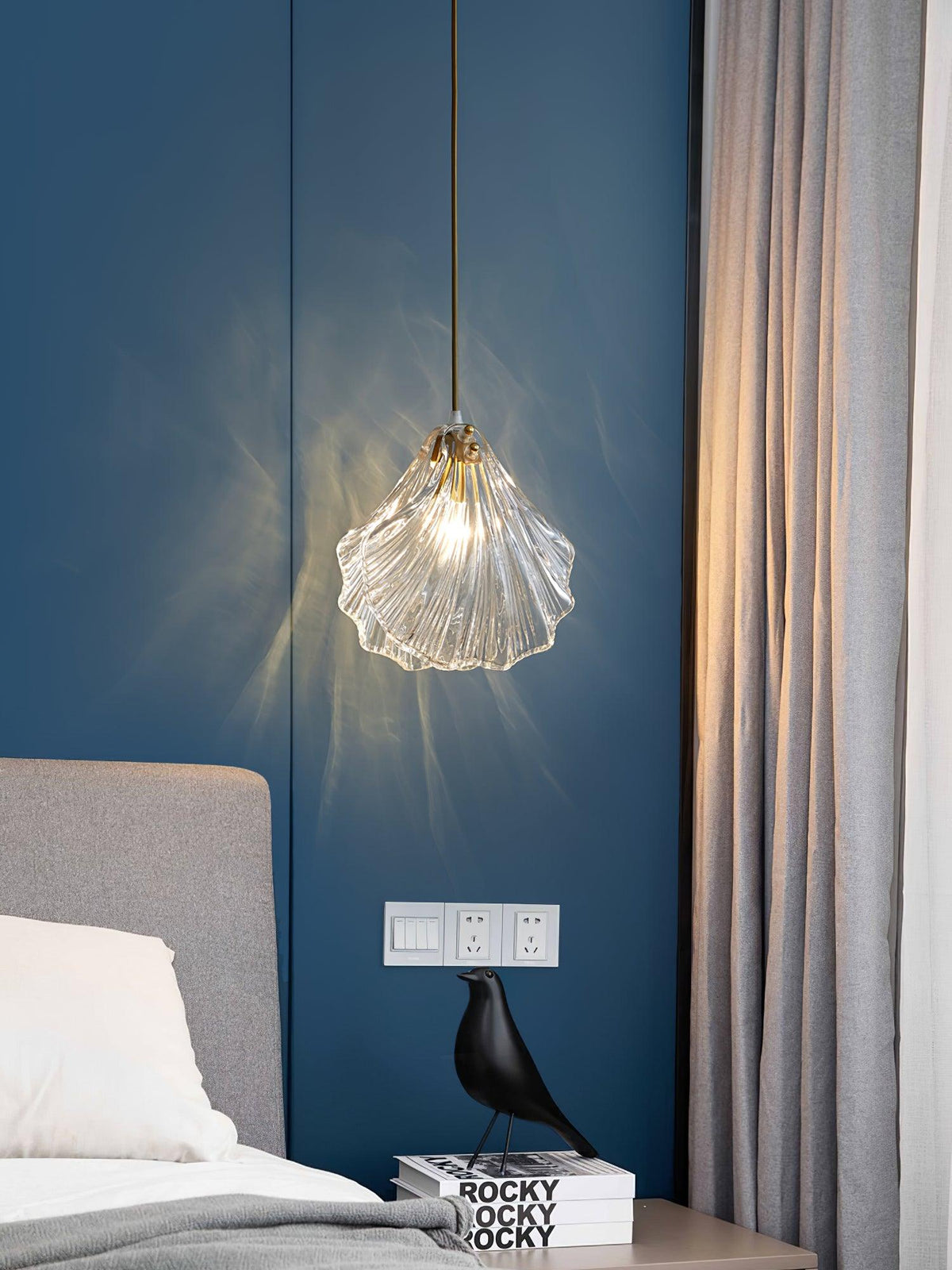 Covene Nordic Art Shell Mini Swag Glass Pendant Light
