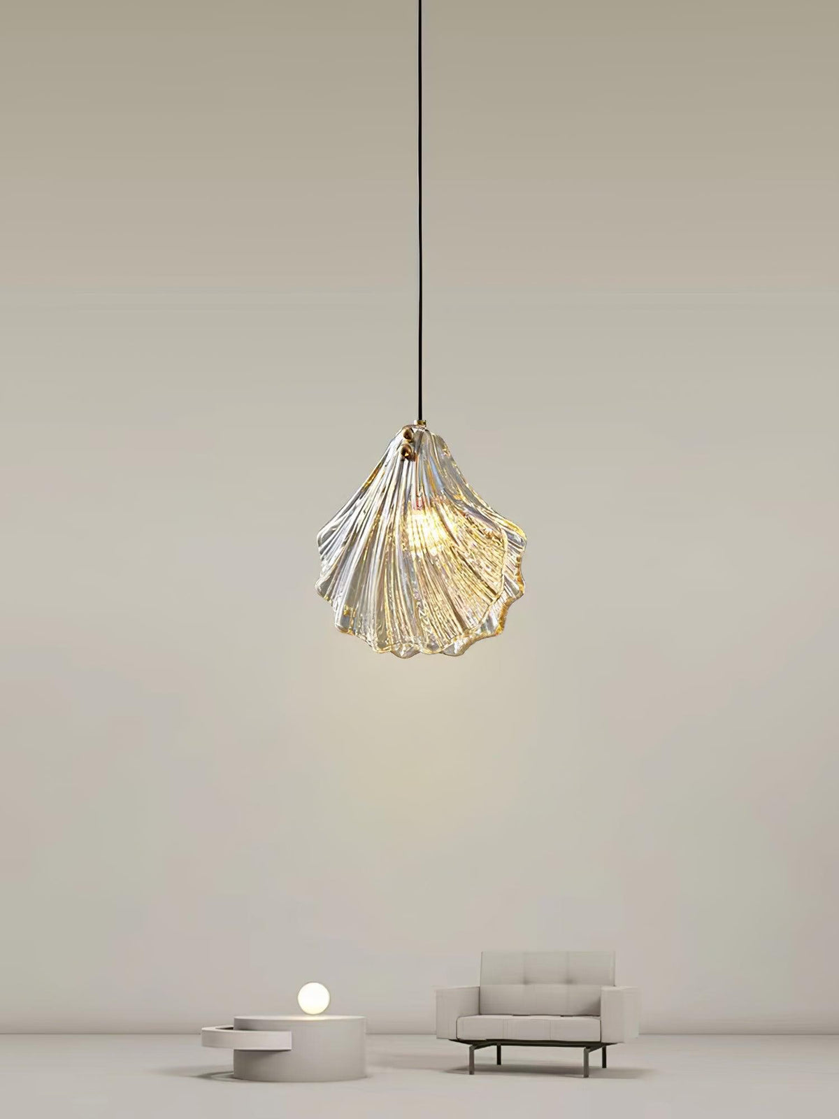 Veda Pendant Lamp Glass Shell Artistic Elegant